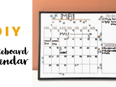 DIY: Easy whiteboard calendar