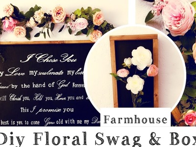 DIY FARMHOUSE DECOR | Floral Swag & Flower Box