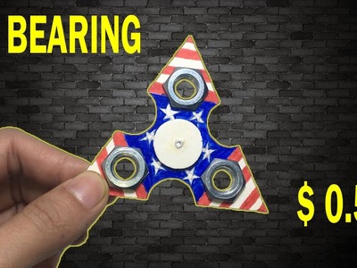 DIY Fidget Spinner WITHOUT BEARINGS!! Using common household items! EASY