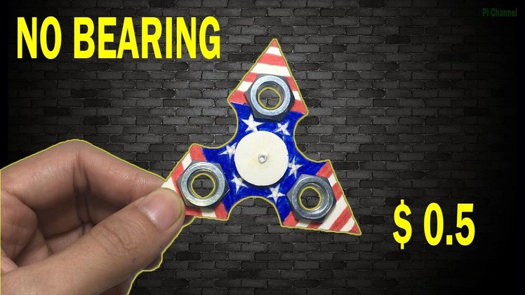 DIY Fidget Spinner WITHOUT BEARINGS!! Using common household items! EASY