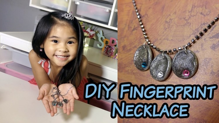 DIY Fingerprint Birthstone Necklace | Handmade Polymer Clay Fingerprint Jewelry Tutorial