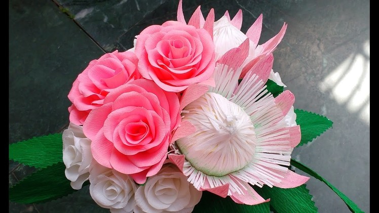 Diy How to make Paper Flower Bouquet