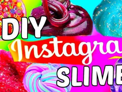 DIY Instagram Slime Tested! Cream Cheese Slime, Strawberry Jelly Slime, Crunchy Slime!