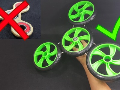 DIY MASSIVE Fidget Spinner Toy Using Ab Roller Wheel very Crazy