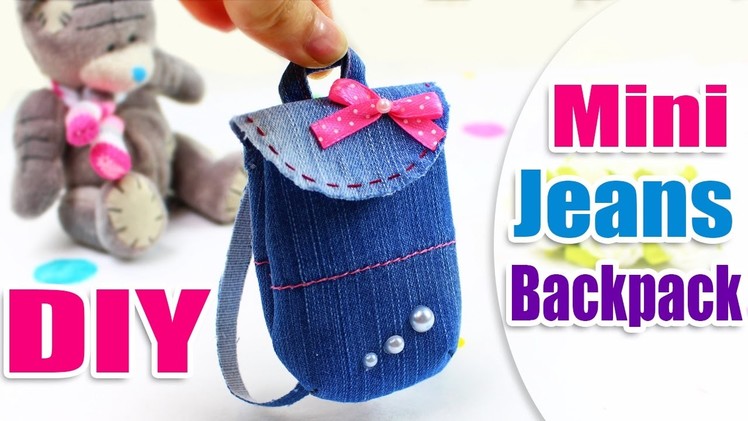 DIY Mini Jeans Backpack Tutorial for Doll & Toys