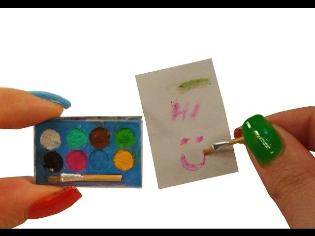 DIY Miniature ✫Watercolors✫ *really work* for Dollhouse TUTORIAL – Crafts