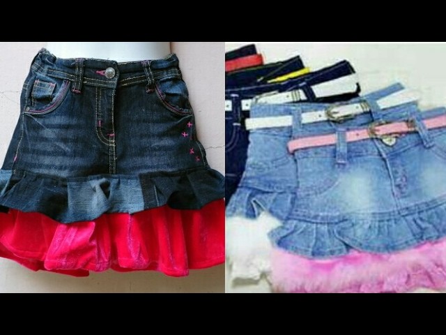 DIY Old jeans to skirt| how to make skirt from old jeans easy tutorial