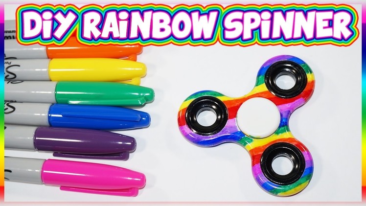 DIY Rainbow Finger Fidget Spinner