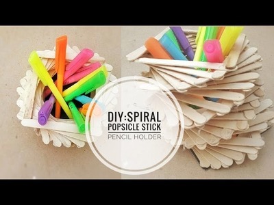 DIY: Spiral Popsicle Stick Pencil Holder | Natasha Waris