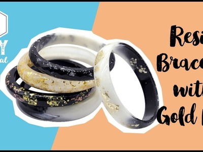 DIY Tutorial-How to Make a Resin Bracelet with Gold Foil!