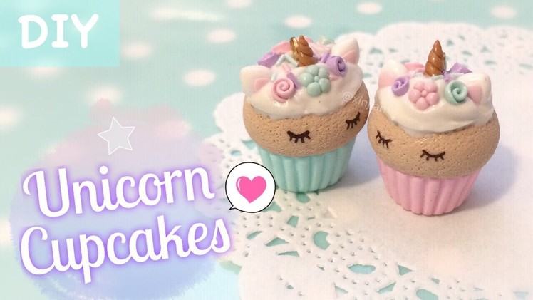 ♥DIY Unicorn Cupcakes Polymer Clay Tutorial.How to