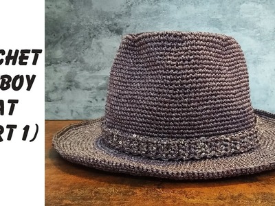 Easy crochet: How to crochet Cowboy Hat Part 1 (ENG sub)