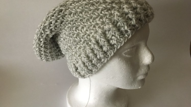 Easy crochet slouchy hat