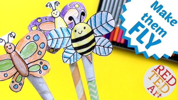Easy Shooter Toy DIY   Spring Bee Paper Toy DIY   Collab with Doodles by Sarah