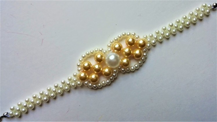 Elegant Beads Bracelet. DIY project for beginners