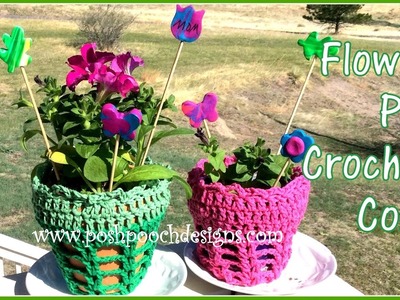 Flower Pot Crochet Cozy