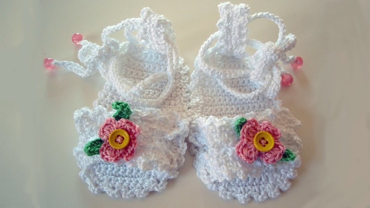 Free Baby Flip Flop Crochet Pattern , Sandalias de crochet de bebé ???? ᴴᴰ █▬█