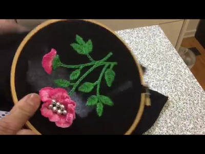 Hand Embroidery easy stitch how to make 3D flower with Blanket stitch