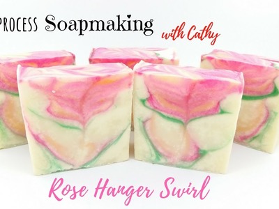 Hanger swirl Rose cold process soapmaking diy tutorial beginners easy how to make soap ????071