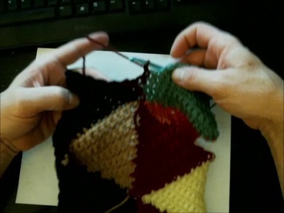 How to connect crochet triangles together