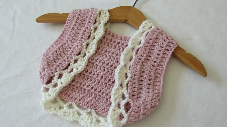 How to crochet a children's pretty summer bolero. shrug