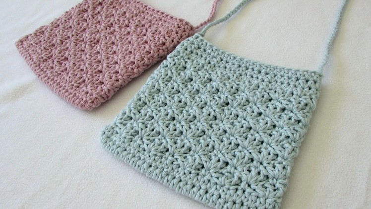 How to crochet a pretty shell stitch purse. bag