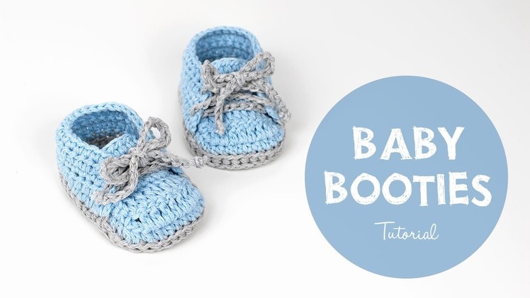 How To Crochet Cute And Easy Baby Booties. Baby Sneakers | Croby Patterns