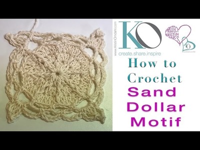 How to Crochet Sand Dollar Motif with Post Stitches Granny Square