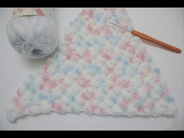 How to crochet the Puffy Corner to Corner C2C Bobble Stitch Increasing and Decreasing