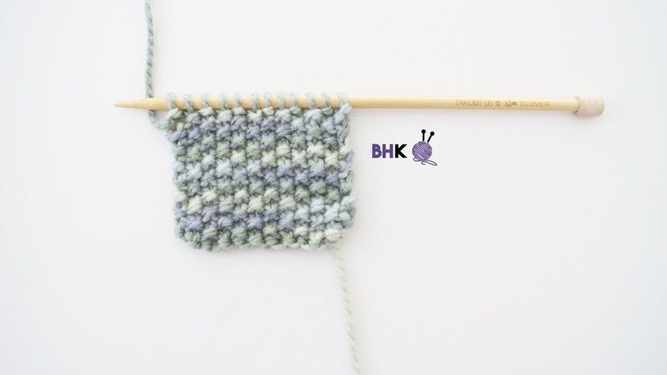 How to Knit the Seed Stitch Left Handed