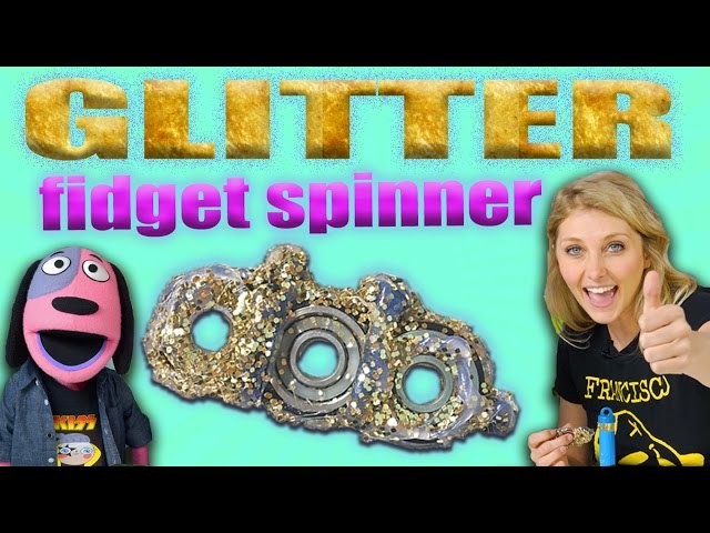 How To Make a GLITTER FIDGET SPINNER | Kids Crafts | DIY