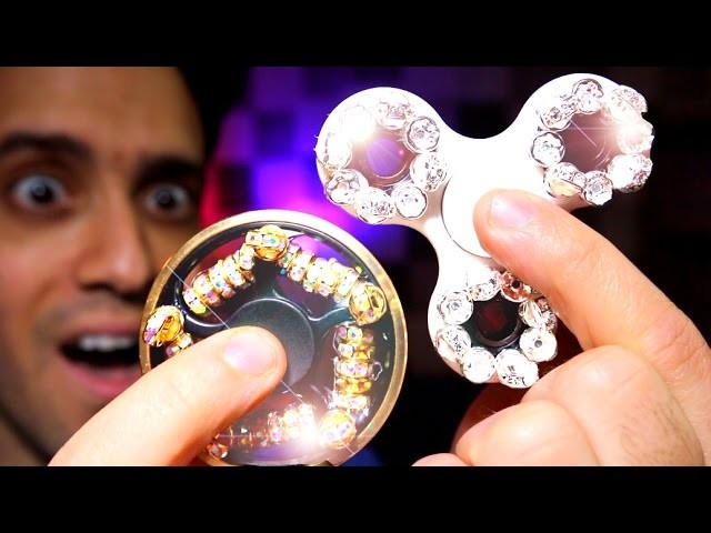 HOW TO MAKE A MILLION DOLLAR DIAMOND FIDGET SPINNER best diy bling out your spinners