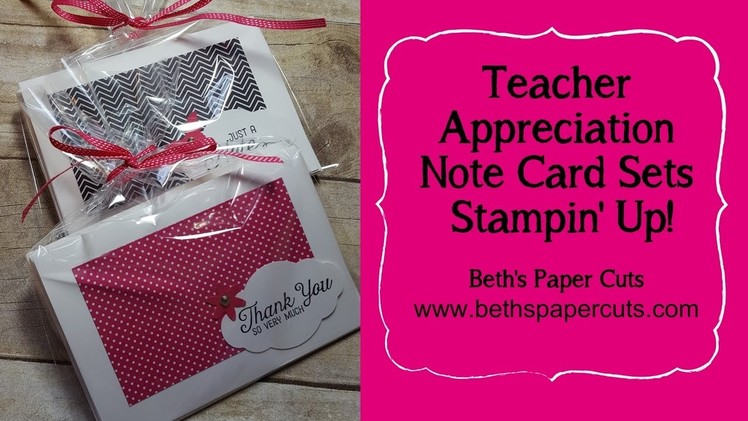 How to make a note card gift set ~ Beth's Paper Cuts
