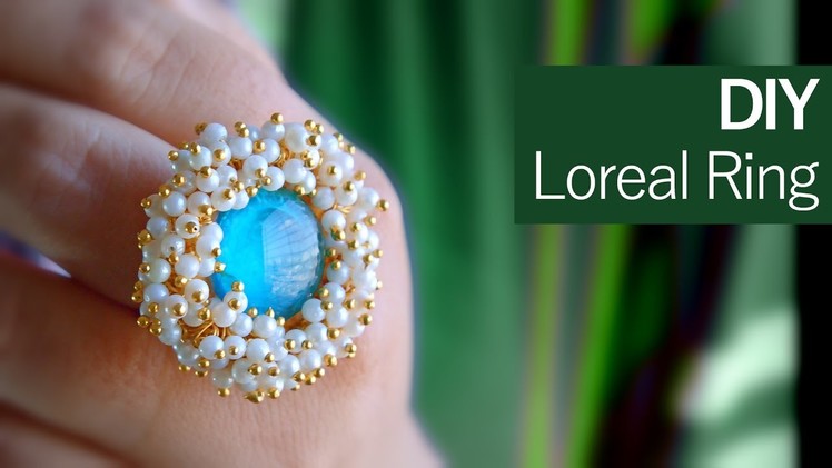 How to make a pearl ring from washer | DIY loreals ring | jewellery making