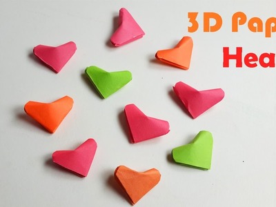 How to Make an Origami 3D Heart -  3D Paper Heart - DIY paper Crafts