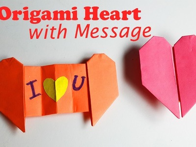 How to Make an Origami Heart with Message - Origami Easy - DIY Crafts