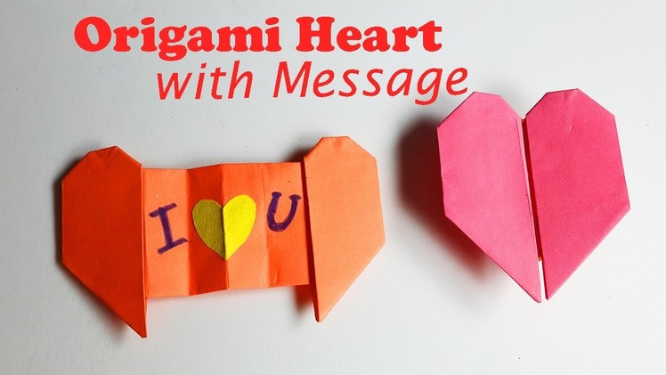 How to Make an Origami Heart with Message - Origami Easy - DIY Crafts