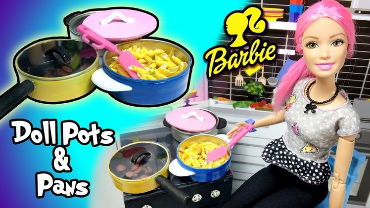 How To Make Cooking Pot And Pan for Barbie Doll - DIY Easy Doll Crafts - Making Kids Toys