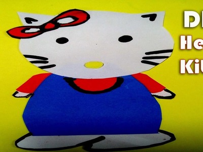 How to make hello kitty out of paper - easy origami-diy paper craft