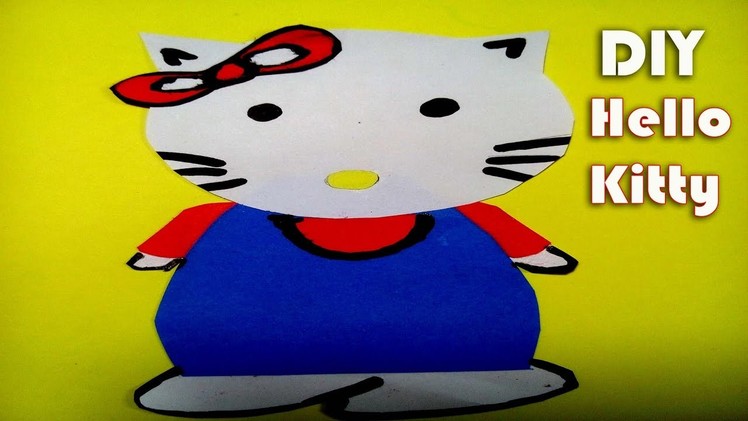 How to make hello kitty out of paper - easy origami-diy paper craft