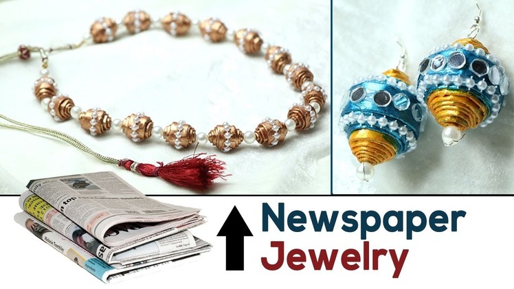 How to Make Newspaper Jewelry: DIY News Paper Earrings & Necklace Tutorial