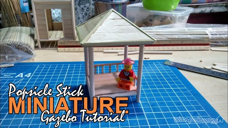 How to: Popsicle Stick Miniature Gazebo ( Full Tutorial). DIY Miniature Gazebo