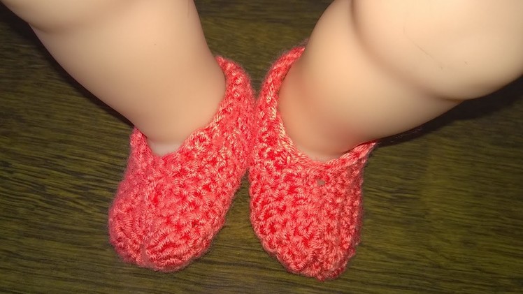 Malayalam crochet) - Easy baby shoes for beginners step by step tutorial