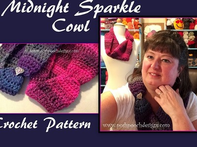 Midnight Sparkle Cowl Crochet Pattern