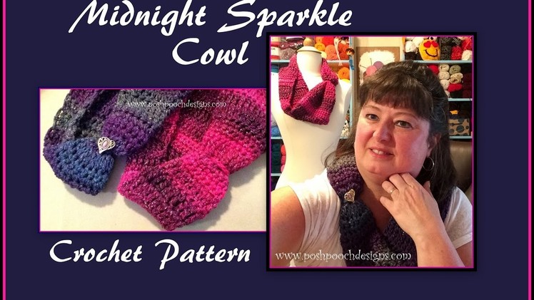 Midnight Sparkle Cowl Crochet Pattern
