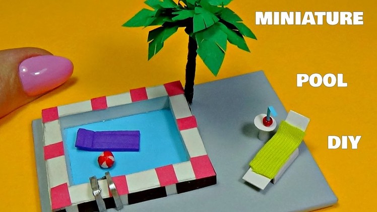 Miniature pool diy │How to make a miniature swimming pool │Doll Stuff