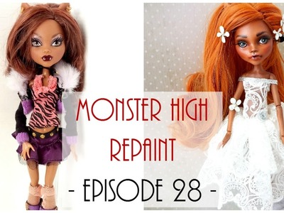 Monster High Repaint. Bride. Wedding. Episode 28. Crawdeen Wolf, Dolls, Tutorial, DIY, Craft