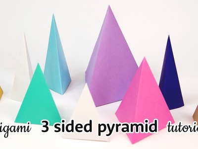 Origami 3 Sided Stacking Pyramid Tutorial ▲ DIY ▲ Paper Kawaii