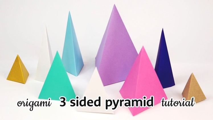 Origami 3 Sided Stacking Pyramid Tutorial ▲ DIY ▲ Paper Kawaii