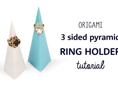 Origami Pyramid Ring Holder. Stand ???? Easy DIY ???? Paper Kawaii